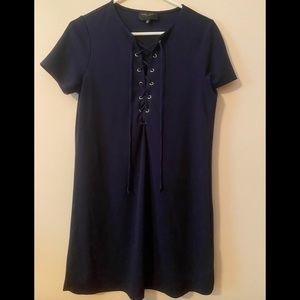 Womens Romeo + Juliet Couture Size Small Navy Blue Casual Dress Midi